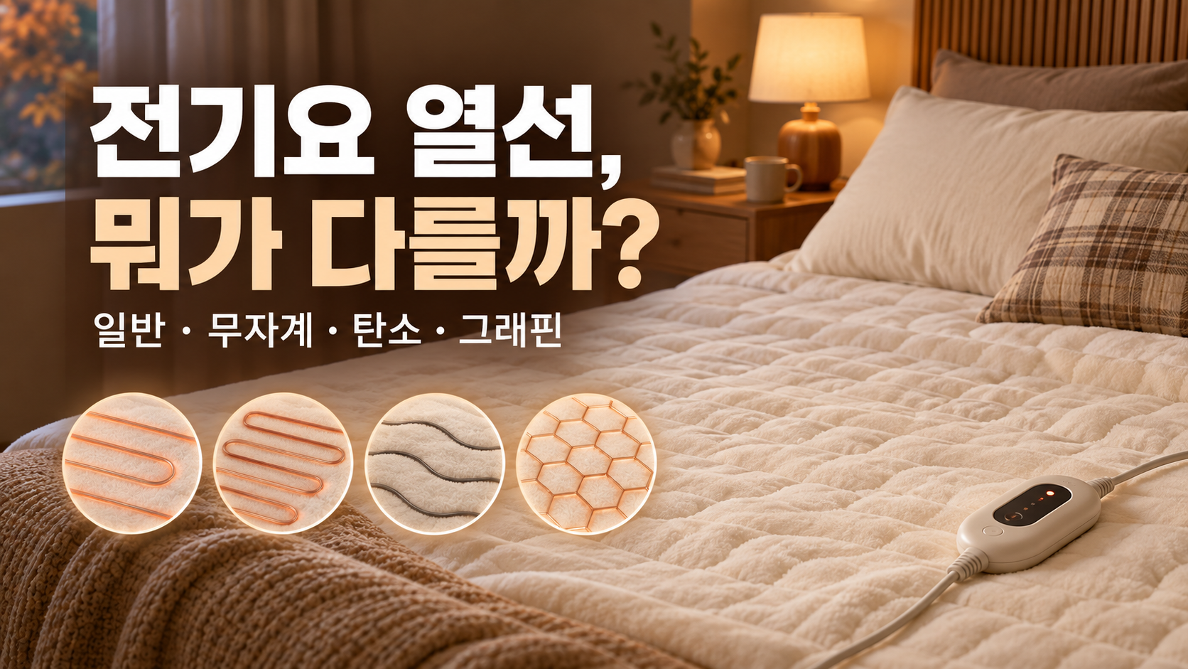일반 무자계 탄소 그래핀 전기요 열선 비교