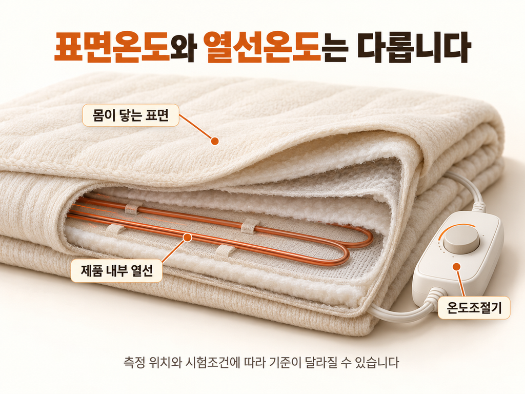 전기요 라벨의 모델명 KC 인증번호 소비전력 확인