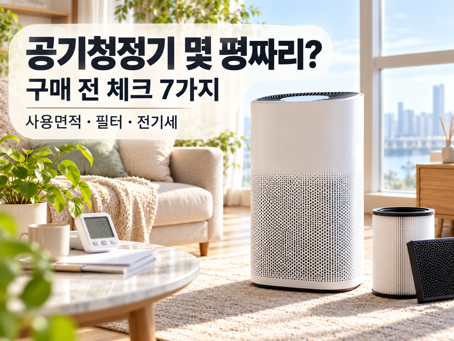 공기청정기 몇 평짜리를 선택해야 할까? 사용면적과 필터, 전기세 구매 기준 7가지