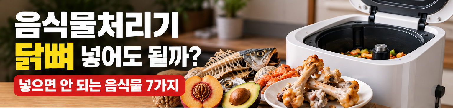 음식물처리기 닭뼈 처리 가능 여부와 넣으면 안 되는 음식물 7가지